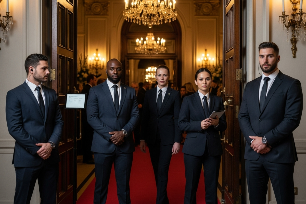 agents de sécurité lors d'événements de prestige